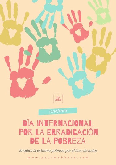 Edita un cartel en contra de la pobreza