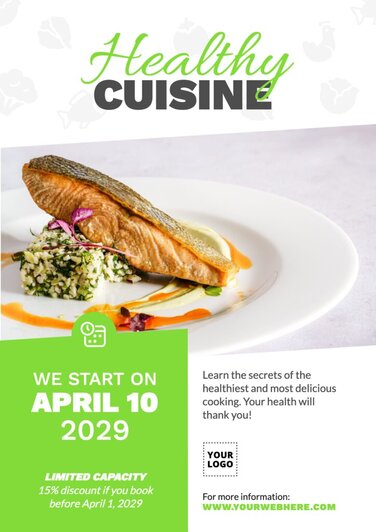 Edit a cooking class poster template