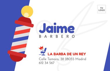 Edita una tarjeta de visita de peluquería