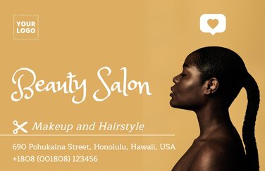 Edit a hair stylist business card template
