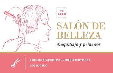 Edita una tarjeta de visita de peluquería