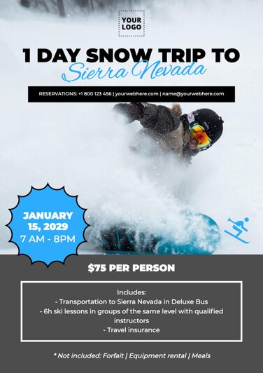 Design Ski Trip Flyers Online