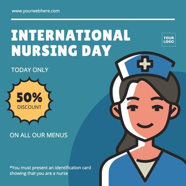 Edit a creative poster on Nurses Day