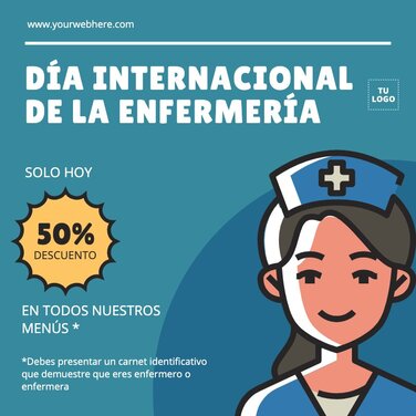 Edita un flyer del Día Internacional de los Enfermeros