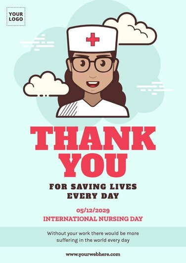 Edit a creative poster on Nurses Day