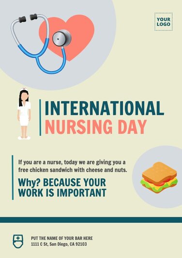 Edit a creative poster on Nurses Day
