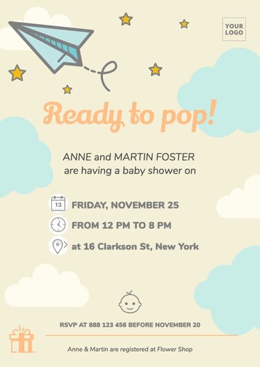Edit a Baby Shower flyer