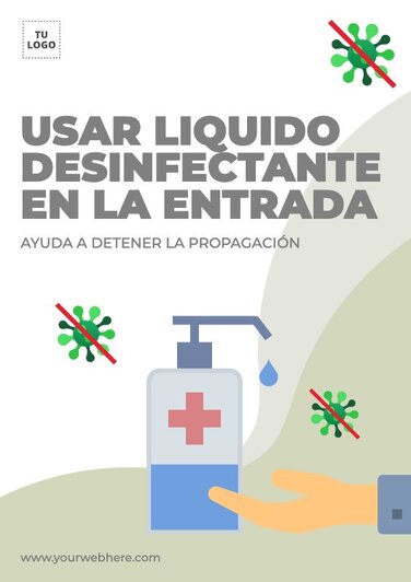 Edita un cartel de gel hidroalcohólico
