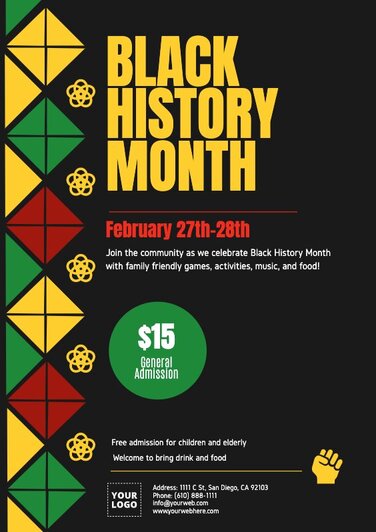 Editable Black History Month Templates