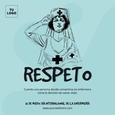 Edita un flyer del Día Internacional de los Enfermeros
