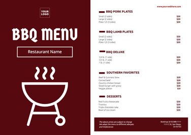 Modifier un menu BBQ