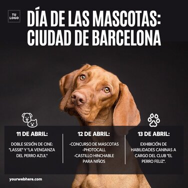 Edita un diseño del Día de las Mascotas