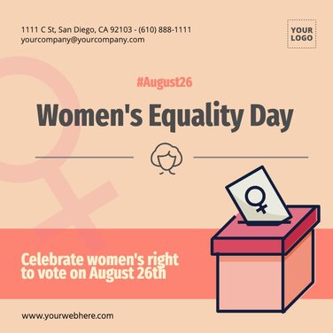 Free Women Equality Day designs & Gender Equality Posters