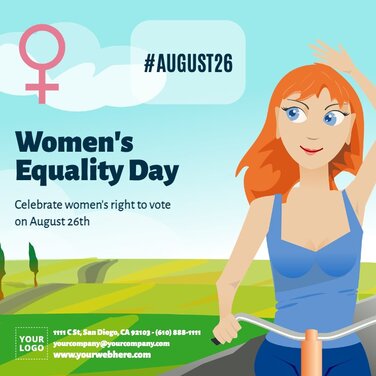 Free Women Equality Day designs & Gender Equality Posters