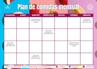 Edita un planner mensual