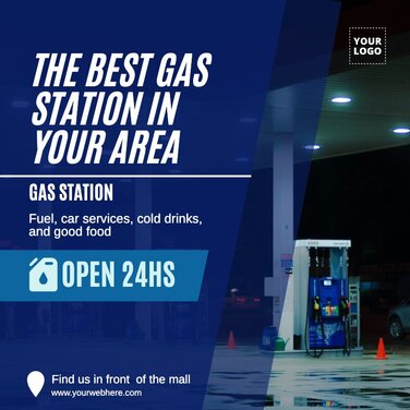 Edite um template para postos de gasolina