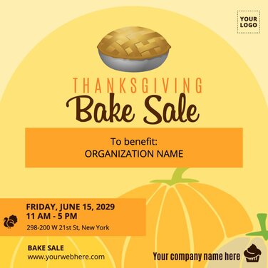 Edit a bake sale fundraiser poster
