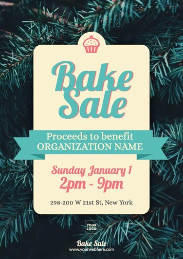 Edit a bake sale fundraiser poster