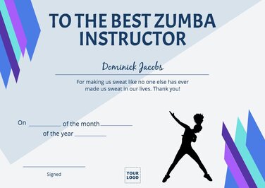Modifier une affiche de cours de danse Zumba