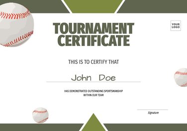 Free sport certificate templates