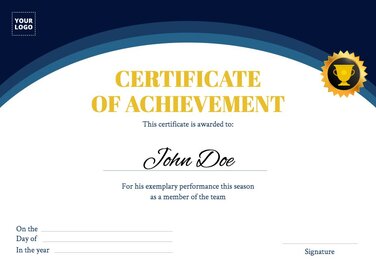 Free sport certificate templates