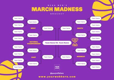 Create March Madness bracket and poster designs