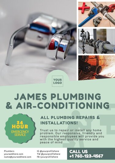 Modifier le design d'une affiche de plomberie
