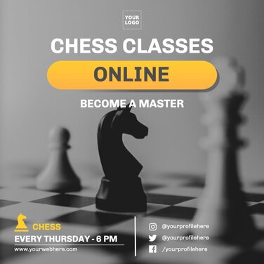 Chess Online Game Half Page Ads Design Templates