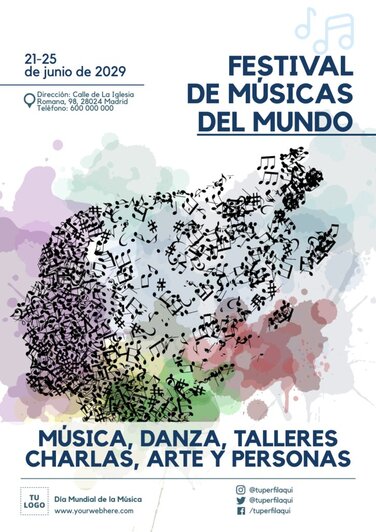 Edita un diseño del Día de la Música