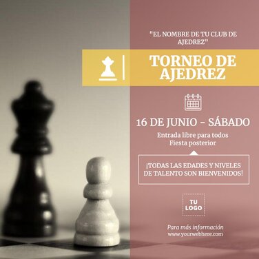 Edita un anuncio para torneos de ajedrez