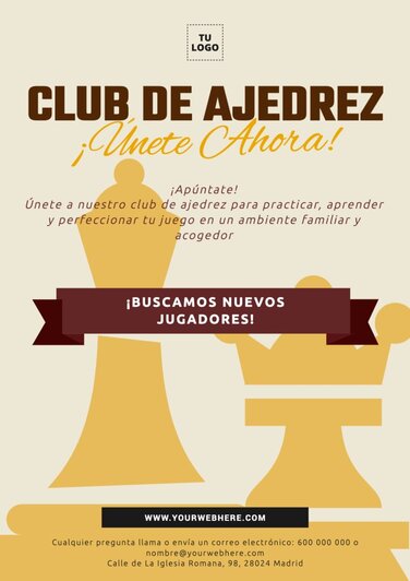 Edita un anuncio para torneos de ajedrez