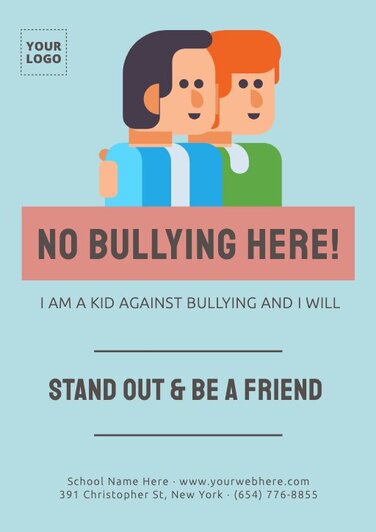 Edite um cartaz anti-bullying