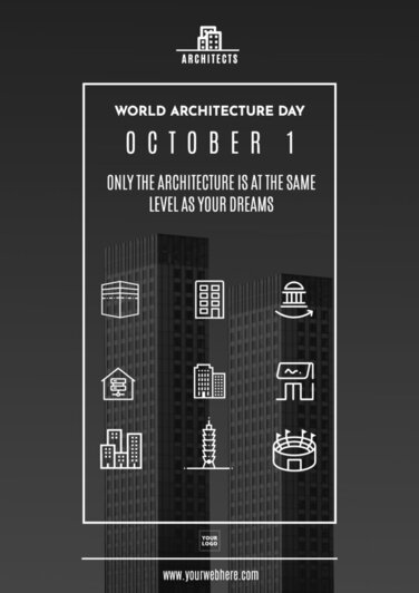 Edite um cartaz de arquitetura