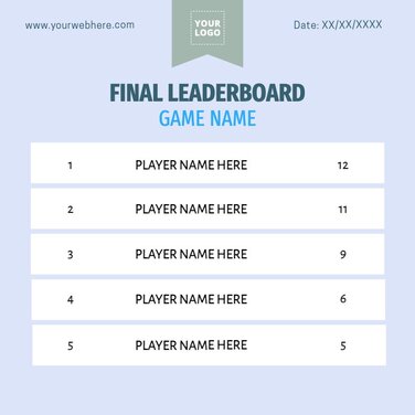 Free Leaderboard Website Template