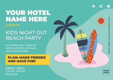 Edit a beach themed flyer
