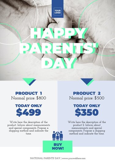 Edit a Parents' Day poster