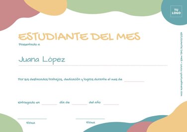Edita una plantilla del estudiante del mes