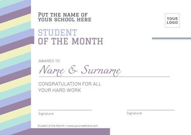 Edit a student of the month design