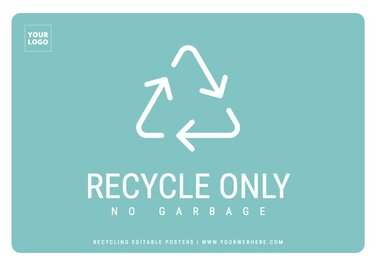 Editable Reduce, Reuse and Recycle Posters