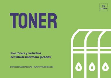 Editar un cartel de Reciclaje