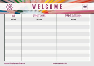 Edit a parent teacher conference flyer