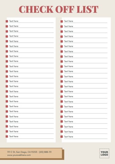 Plantillas De Listas De Verificación Editables Online (Checklists)