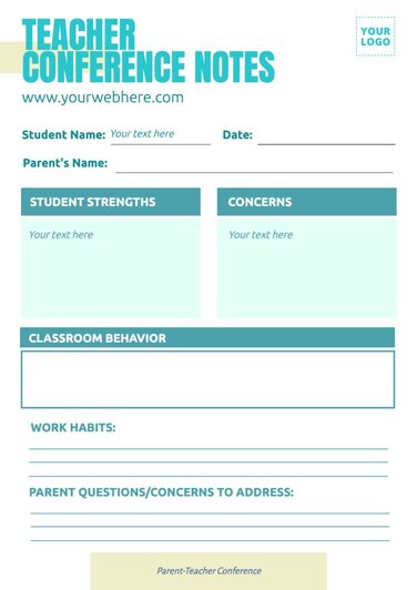 Bearbeite einen Eltern-Lehrer Protokoll
