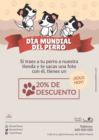 Edita un banner del Día de los Perros