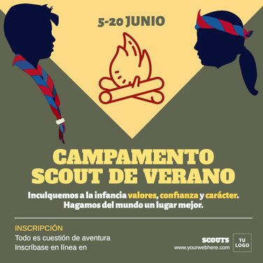 Edita un folleto para grupos Scout