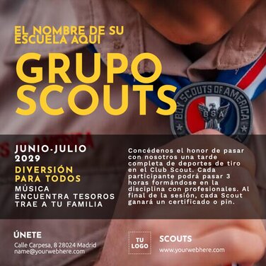 Edita un folleto para grupos Scout