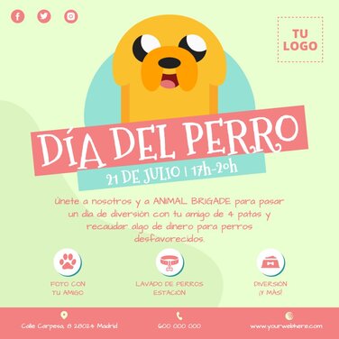 Edita un banner del Día de los Perros