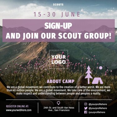Edit a Scout recruitment poster