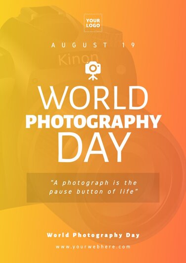 Free World Photography Day poster designs