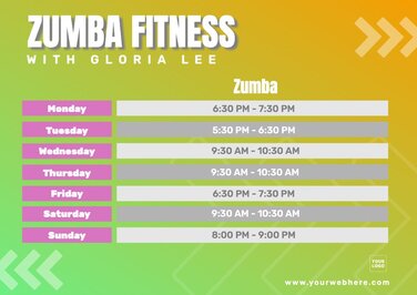 Edit a Zumba dance class poster